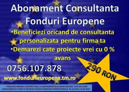 Abonament Consultanta Fonduri Europene