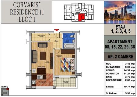 Apartament 2 camere 45mp Berceni Metrou Leonida