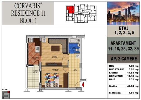 Apartament 2 camere 48mp Berceni Metrou