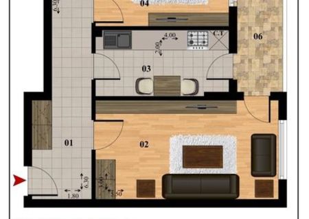 Apartament 2 camere 56mp Berceni aproape de metrou