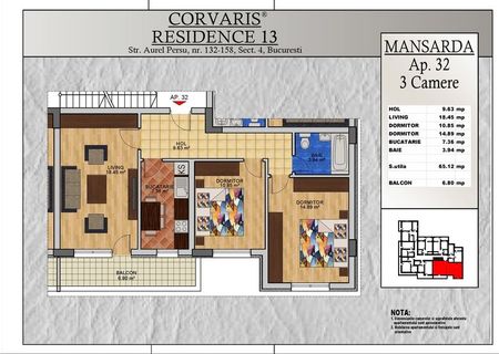 Apartament 3 camere