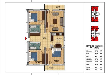 Apartament 4 camere Berceni Dimitrie Leonida