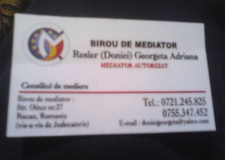 birou de mediator,mediator autorizat