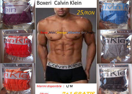 Boxeri Calvin Klein Steel Collection cu push-up si bata lata gri.