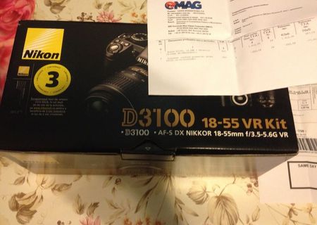 Camera Nikon D3100 +kit complet