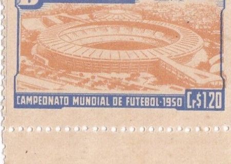 Campionatul Mondial de Fotbal  Brazilia 1950 - timbru comemorativ