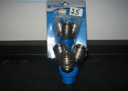 conector pneumatic cu 3 iesiri,este facut de straus austria,este foarte practic pentru ca are 3 iesiri