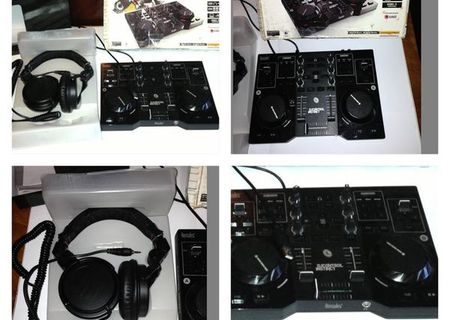 consola dj hercules instinct+casti profesionale reloop RH-2500 Neg