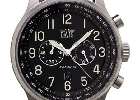 DAVIS CRONOGRAF, Serie 0451, 48 mm, ceas barbatesc