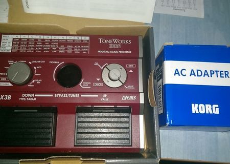 Efect bass korg ax3b + adaptor