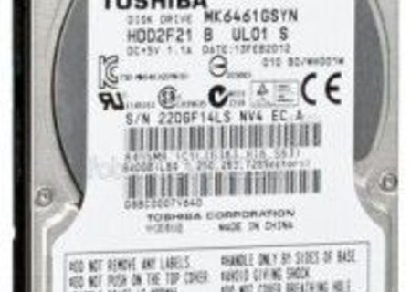 HARD DISK LAPTOP TOSHIBA 2.5" SATA III 16MB 640GB 7200RPM MK6461GSYN HDD NOTEBOOK - NOU, SIGILAT