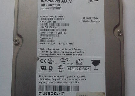 Hard Disk Seagate 20GB Barracuda ATA IV