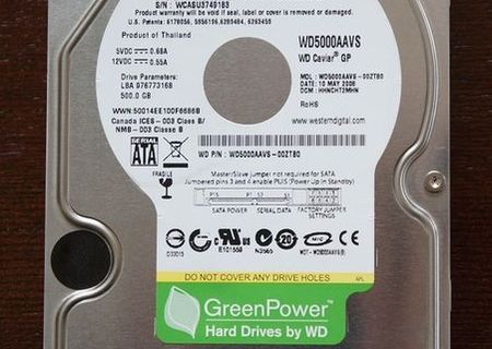 Hard Disk - WD Green 500 Gb