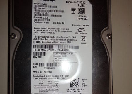 HDD (hard disc) 250 Gb Seagate Baracuda 7200 rpm