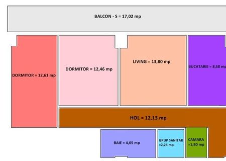 ICIL : 3 camere decomandate,confort 0