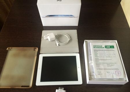 iPad 3 Retina Display, Alb 16 GB - Full Box + Smart Cover