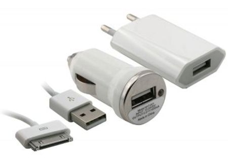 Kit incarcare iPHONE 4/4S (220V,12V,USB)