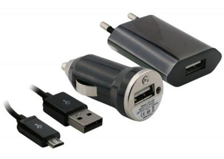 Kit micro USB (pentru incarcare casa, auto si PC) - transport gratuit