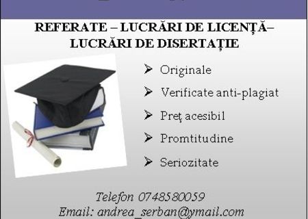 Lucrari de licenta si referate