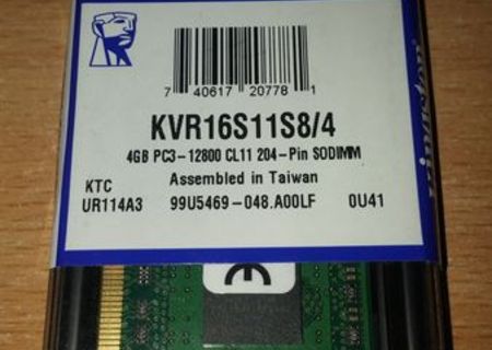 Memorie laptop KINGSTON 4GB