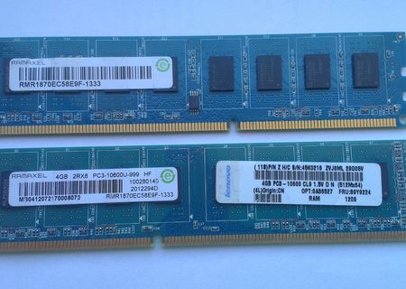 Memorii dual chanel DDR3 8GB