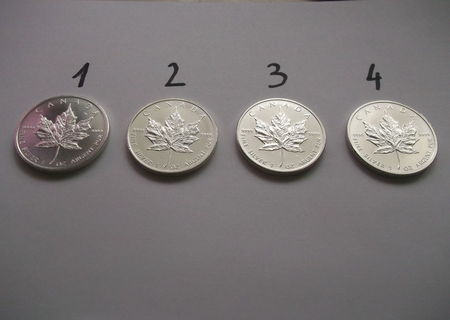 Moneda argint pur 99,9%, 31,1grame, maple leaf, 2009, Canada