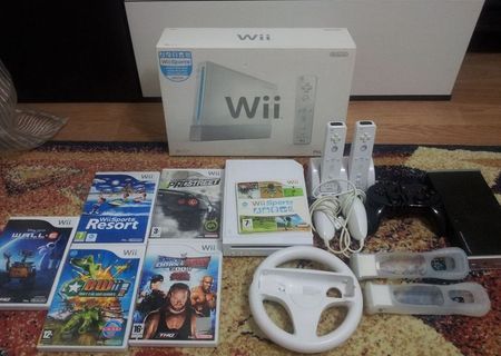 Nintendo Wii Modata + Jocuri + Accesorii (Negociabil)