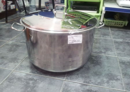 Oala inox de 45 L cu capac de inox