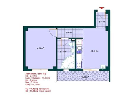 Oportunitate!!! apartament spatios(47mp) direct de la propietar.