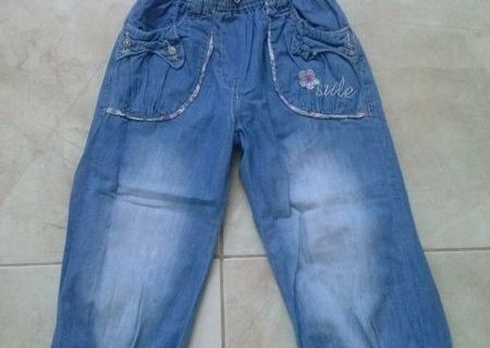 Pantaloni jeans BIRBONE pentru fetite, varsta 4-5 ani!