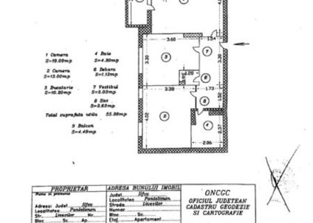 Pantelimon 2 camere, 60 mp