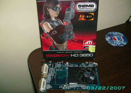 Placa Video AGP Ati Radeon HD 3650  512 MB 64 BIT