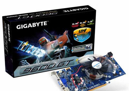 Placa video Gigabyte Nvidia 9600GT Zalman 256 biti