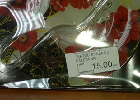 platou sticla cu spatula negru rosu