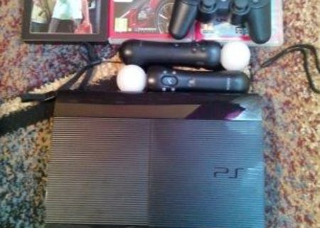 Playstation 3-500GB 1 joystick 2 telecomenzi 3 jocuri