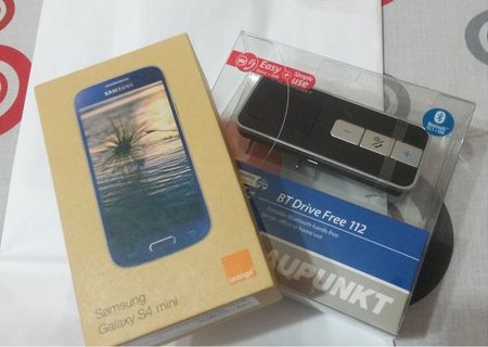 PROMO: Samsung S4 mini 4G - I9195 Blue SIGILAT + bonus CarKit