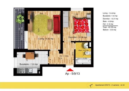 Proprietar vand apartament 2 camere, 47 mp decomandat 700 m Metrou Leonida