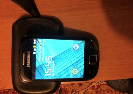 Samsung galaxi fit gt-s + microcard 2G si husa piele