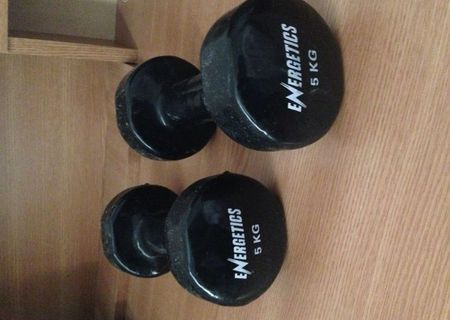 Set 2 gantere greutati 5kg sport fitness energetics