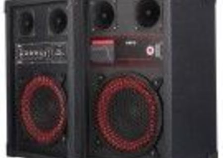 SET BOXE KARAOKE AMPLIFICAT SKYTEC 8"CU MP3