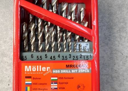 set burghie moller germany 25 piese pentru metal diametri cel mai mare13