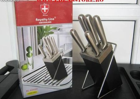 Set cutite 5pcs cu suport inox - RLKSS500