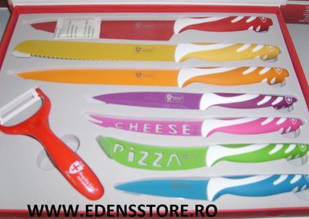 set cutite color 7 piese