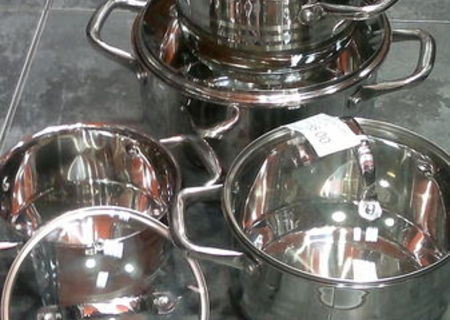 Set de 4 vase de inox