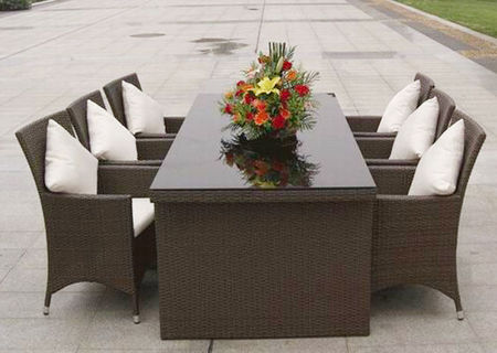 set mobilier gradina/dining din rattan