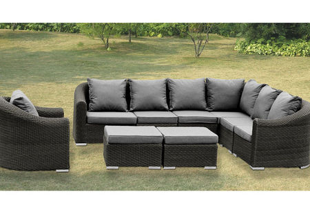 set mobilier gradina/living - canapea rattan