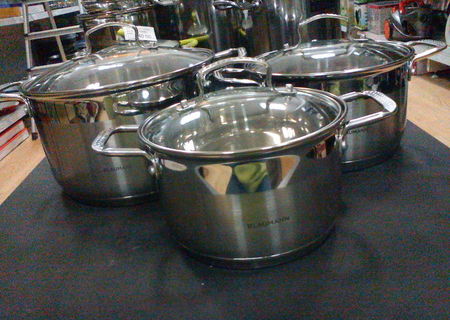 Set vase inox 6 piese