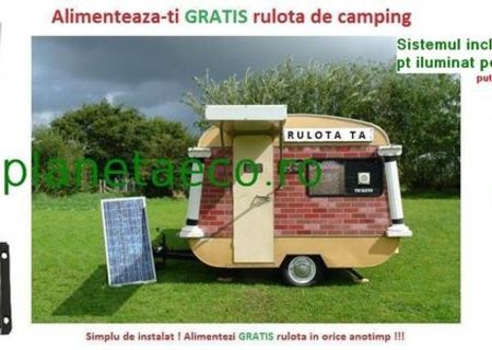 Sistem iluminat fotovoltaic pt rulota sau stupina