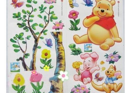 Sticker dublu pentru perete cu Winnie the pooh.