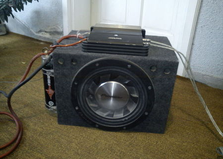 Subwoofer pionner cu amplificator alpine v-power mpr-m450